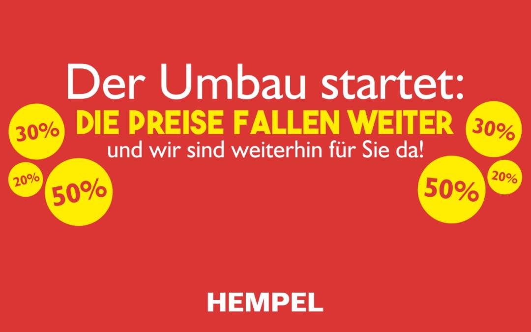 Umbau Sale: Jetzt sparen!